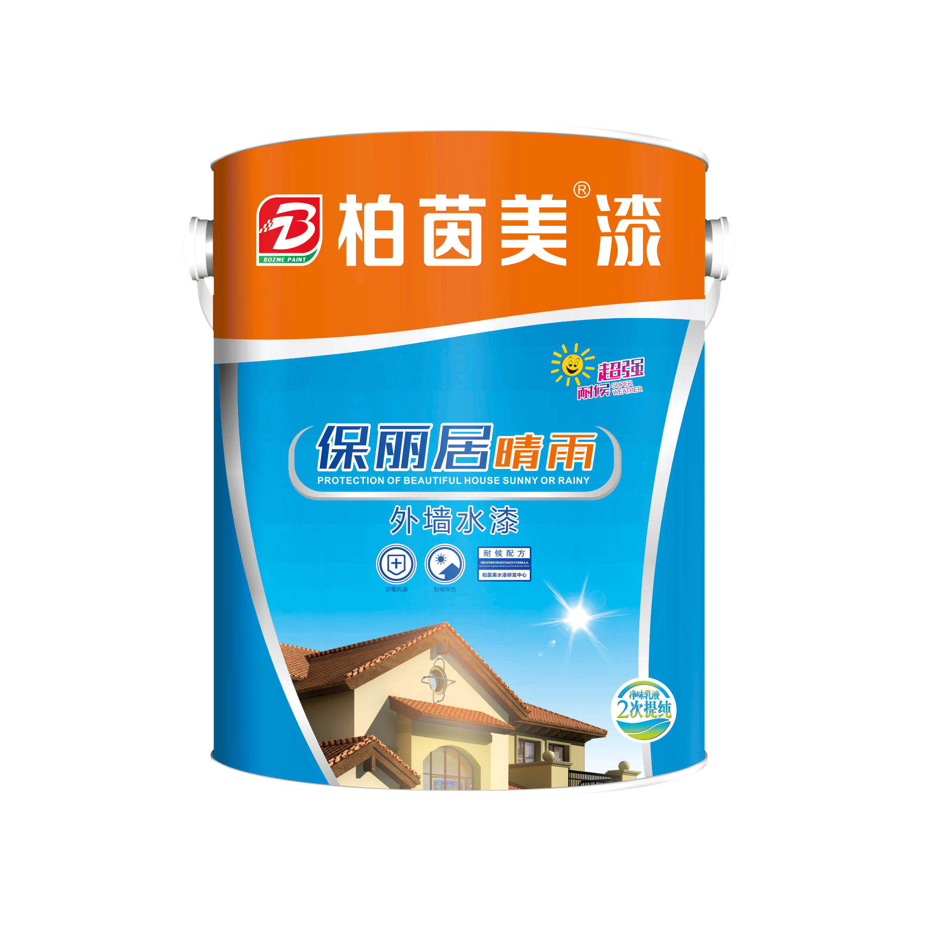 北京柏茵美-5升6保丽居晴雨外墙水漆
