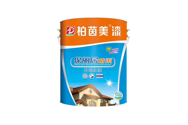 浙江柏茵美-5升6保丽居晴雨外墙水漆