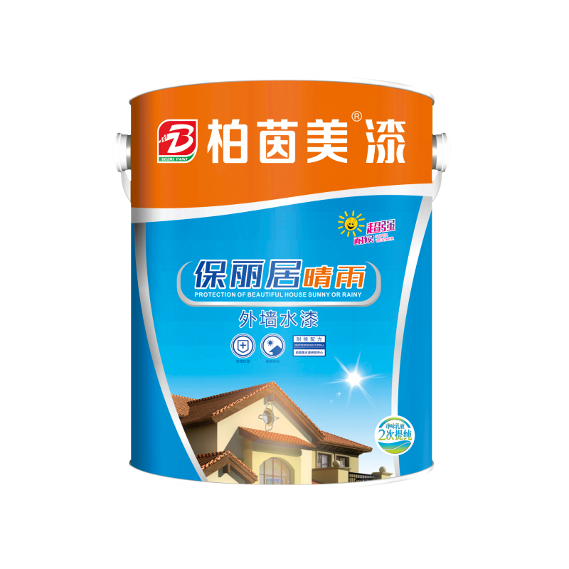 柏茵美-5升6保丽居晴雨外墙水漆